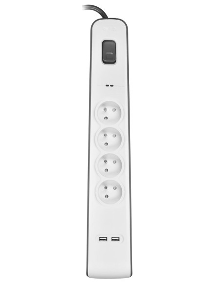 Listwa Zasilająca Belkin Power Surge 4-Port + 2Xusb-A 2.4A 525J 2M Grey/White