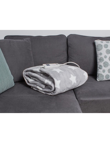 Koc Elektryczny Noveen Eb651 Grey Star Super Miękki 180X130Cm