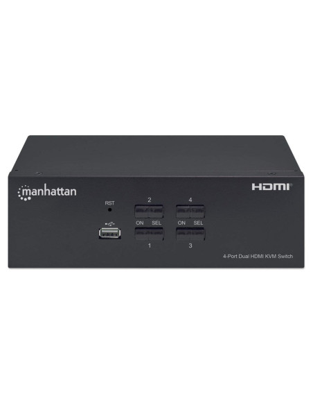 Manhattan Przełącznik Kvm Hdmi/Usb 4X1 Dual-Monito