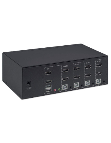 Manhattan Przełącznik Kvm Hdmi/Usb 4X1 Dual-Monito