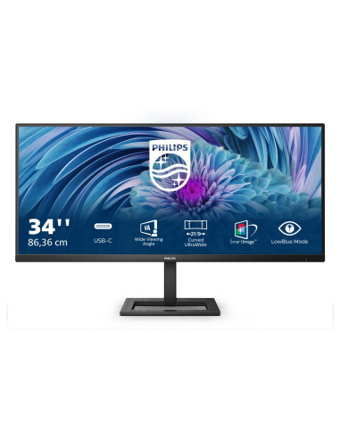 Philips E Line 346E2Lae/00 Led Display 86,4 Cm (34") 3440 X 1440 Px Wide Quad Hd Lcd Czarny