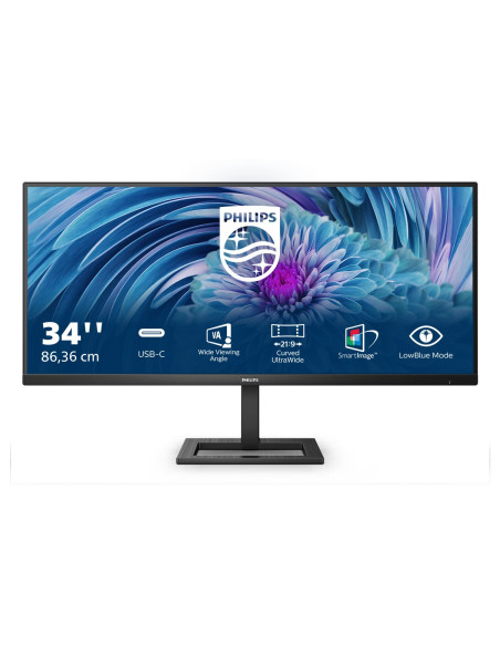 Philips E Line 346E2Lae/00 Led Display 86,4 Cm (34") 3440 X 1440 Px Wide Quad Hd Lcd Czarny