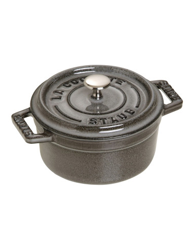 Mini Garnek Żeliwny Okrągły Staub - 250 Ml, Grafitowy