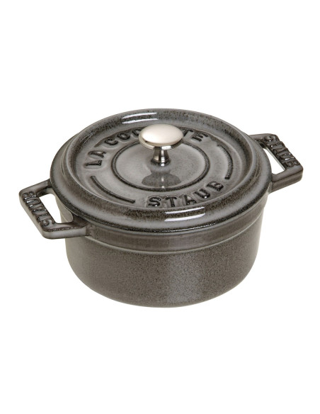 Mini Garnek Żeliwny Okrągły Staub - 250 Ml, Grafitowy