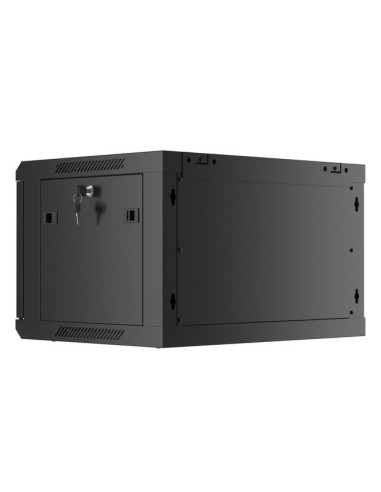 Lanberg Szafa Wisząca Rack 19" 6U 600X450 Drzwi Metalowe Czarna (Flat Pack) Wf01-6406-00B