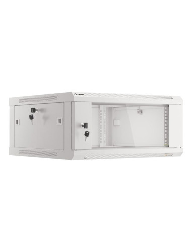 Szafa Rack Lanberg  Wf01-6604-10S (4U  280Mm / 600Mm / 600 Mm  Wisząca  Szklane  19''  Kolor Szary)