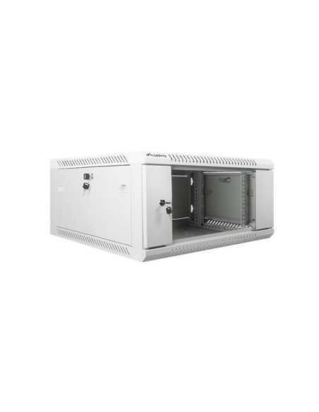 Szafa Rack Lanberg  Wf01-6604-10S (4U  280Mm / 600Mm / 600 Mm  Wisząca  Szklane  19''  Kolor Szary)