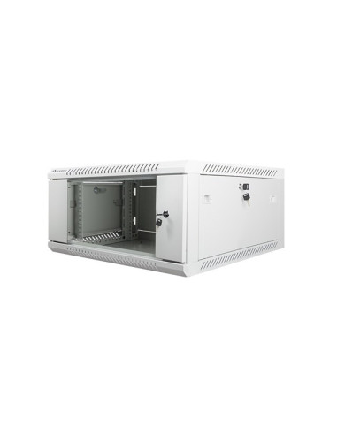 Szafa Rack Lanberg  Wf01-6604-10S (4U  280Mm / 600Mm / 600 Mm  Wisząca  Szklane  19''  Kolor Szary)