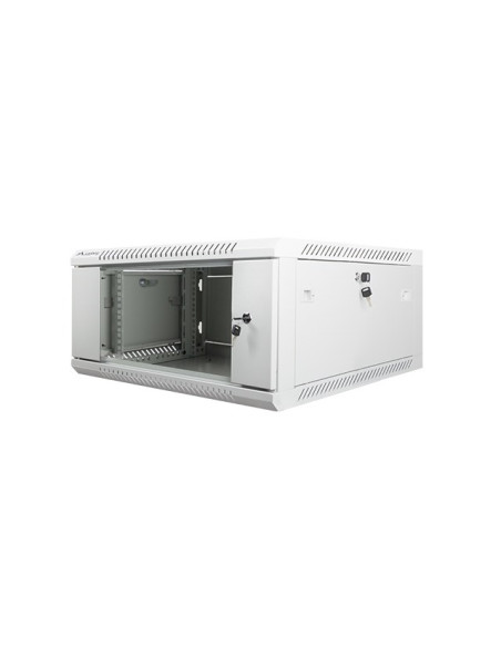 Szafa Rack Lanberg  Wf01-6604-10S (4U  280Mm / 600Mm / 600 Mm  Wisząca  Szklane  19''  Kolor Szary)