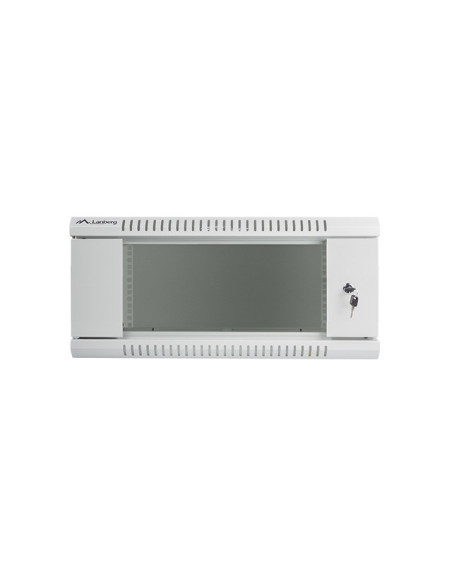 Szafa Rack Lanberg  Wf01-6604-10S (4U  280Mm / 600Mm / 600 Mm  Wisząca  Szklane  19''  Kolor Szary)
