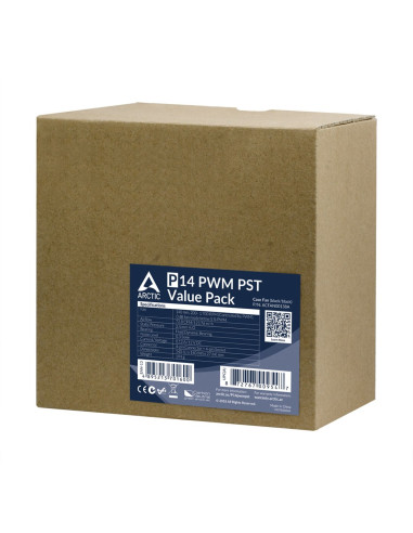 Wentylator Arctic P14 Pwm Pst Value Pack (Black/Black) 140Mm Pack Of 5Pcs