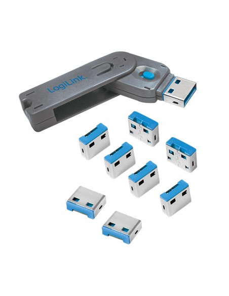 Logilink, Blokada Portu Usb (1X Klucz I 8X Zamki), Au0045 | Logilink