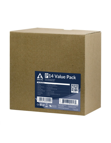 Wentylator Arctic P14 Value Pack (Black/Black) 140Mm Pack Of 5Pcs