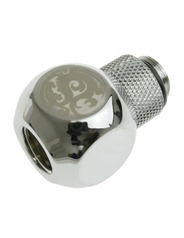 Bitspower Adapter T-Splitter G1/4 Cala Męski Na 2X G1/4 Calowy Gwint Wewnętrzny - Obrotowy, Tii, Srebrny Połysk