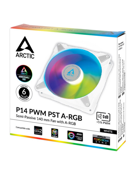 Wentylator Arctic P14 Pwm Pst A-Rgb 140Mm (White)