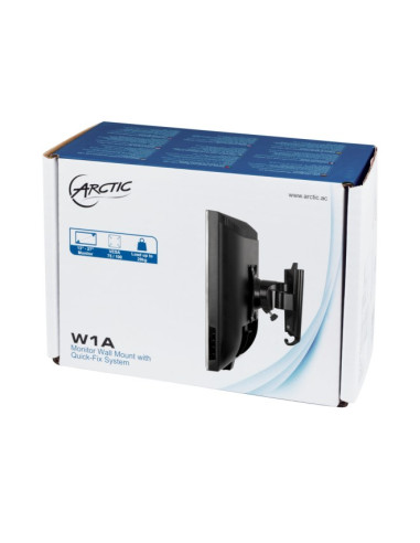 Arctic W1A Uchwyt / Stojak Do Monitorów 109,2 Cm (43") Ściana Czarny
