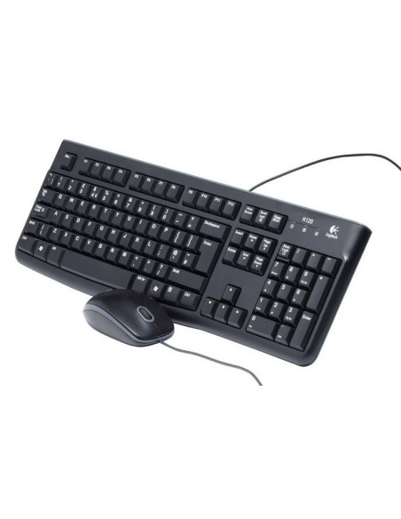 Zestaw Klawiatura + Mysz Membranowa Logitech Mk120 920-002563 (Usb 2.0  (Us)  Kolor Czarny  Optyczna)