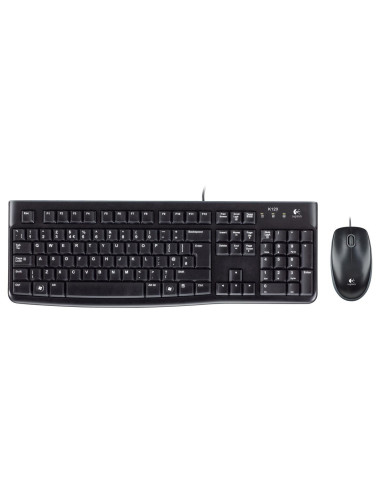 Zestaw Klawiatura + Mysz Membranowa Logitech Mk120 920-002563 (Usb 2.0  (Us)  Kolor Czarny  Optyczna)