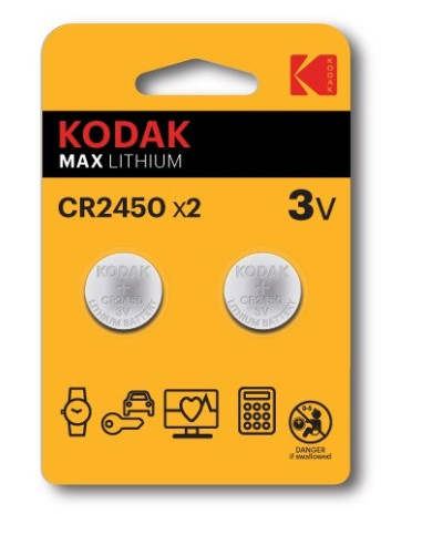 Kodak Baterie Litowe Max Cr 2450 Blister X 2 Szt.