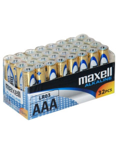 Maxell Bateria Alkaliczna Alkaline Lr03 Aaa Folia Karton Zestaw 32 Sztuki (8 Zgrzewek Po 4 Sztuki)