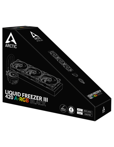 Arctic Liquid Freezer Iii 420 A-Rgb Procesor Chłodnica Cieczy All-In-One 14 Cm Czarny 1 Szt.
