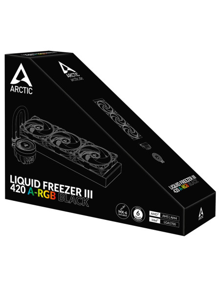 Arctic Liquid Freezer Iii 420 A-Rgb Procesor Chłodnica Cieczy All-In-One 14 Cm Czarny 1 Szt.