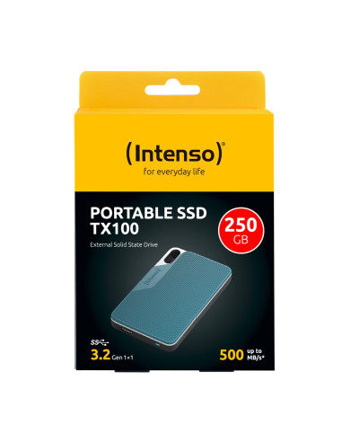Dysk Zewnętrzny Ssd Intenso Tx100 250Gb Niebieski