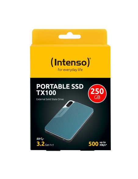 Dysk Zewnętrzny Ssd Intenso Tx100 250Gb Niebieski