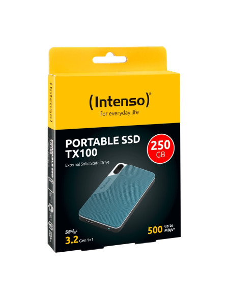 Dysk Zewnętrzny Ssd Intenso Tx100 250Gb Niebieski