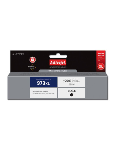 Activejet Ah-973Brx Tusz (Zamiennik Hp 973Xl L0S07Ae  Premium  220 Ml  Czarny)