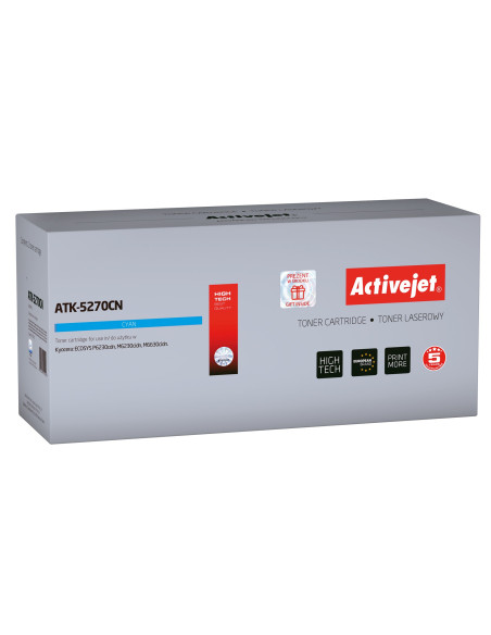 Activejet Atk-5270Cn Toner (Zamiennik Kyocera Tk-5270C  Supreme  6000 Stron  Niebieski)