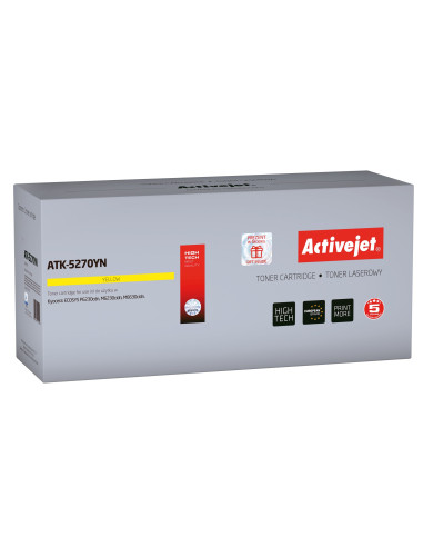 Activejet Atk-5270Yn Toner (Zamiennik Kyocera Tk-5270Y  Supreme  6000 Stron  Żółty)