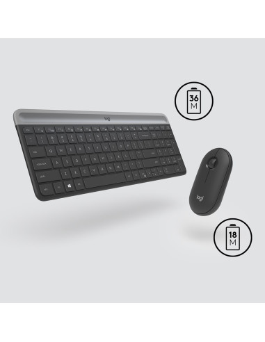 Wireless Keyboard And Mouse Combo Mk470 Graphite