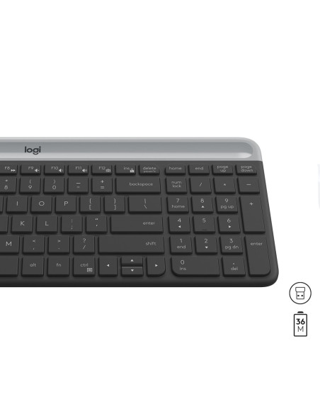 Wireless Keyboard And Mouse Combo Mk470 Graphite