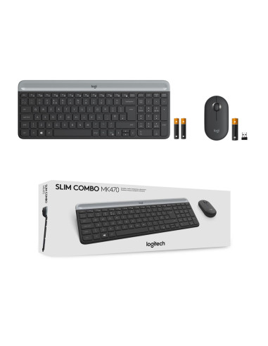 Wireless Keyboard And Mouse Combo Mk470 Graphite