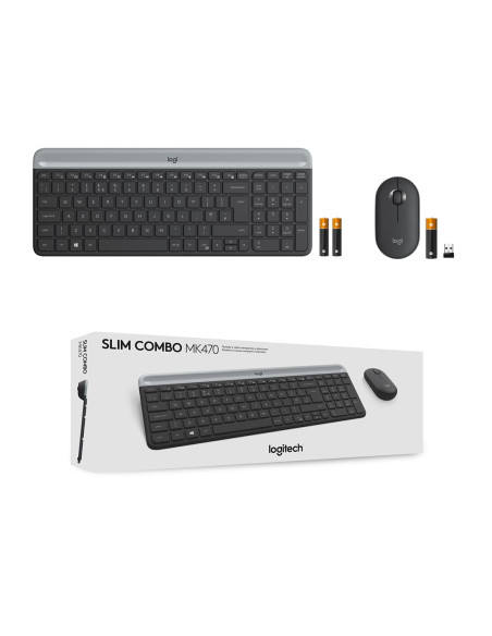 Wireless Keyboard And Mouse Combo Mk470 Graphite