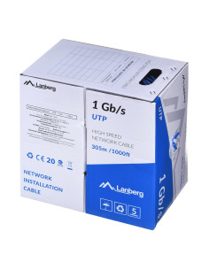 Lanberg Kabel Utp 1Gb/S 305M Drut Cca Niebieski Lcu6-10Cc-0305-B