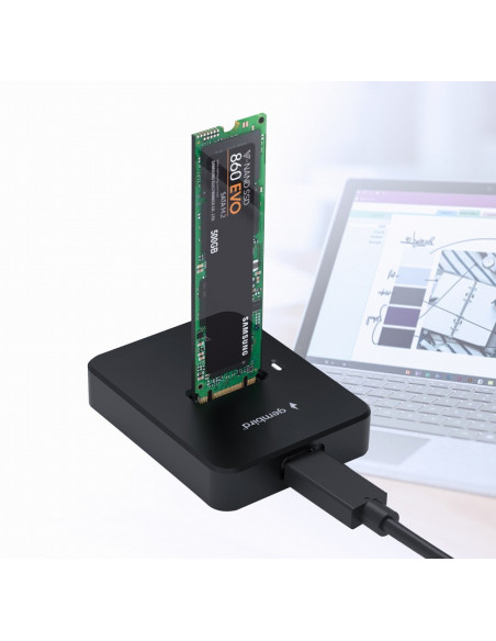 Gembird Stacja Dokująca Do Dysków M.2 Sata I Nvme Ssd Czarna