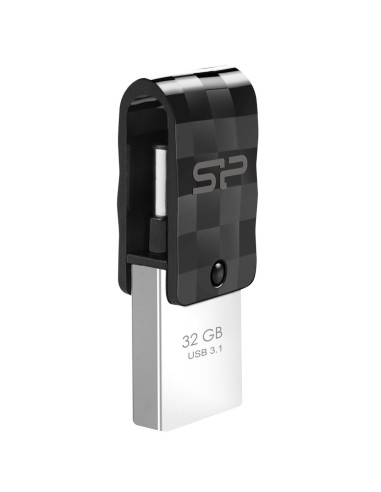 Pendrive Silicon Power Mobile C31 32Gb Usb 3.2 Typ-A, Typ-C Czarny