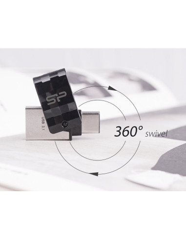 Pendrive Silicon Power Mobile C31 32Gb Usb 3.2 Typ-A, Typ-C Czarny