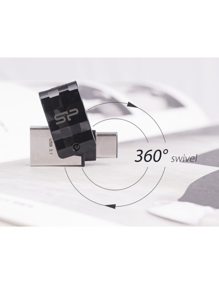 Pendrive Silicon Power Mobile C31 32Gb Usb 3.2 Typ-A, Typ-C Czarny