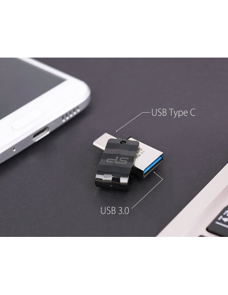 Pendrive Silicon Power Mobile C31 32Gb Usb 3.2 Typ-A, Typ-C Czarny