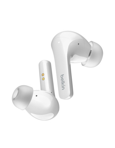 Słuchawki Bezprzewodowe Douszne Belkin Soundform Flow Noise Cancellation Earbuds Anc Bt5.2 Ipx5 White