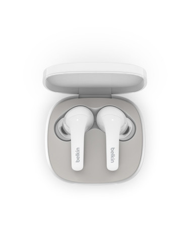 Słuchawki Bezprzewodowe Douszne Belkin Soundform Flow Noise Cancellation Earbuds Anc Bt5.2 Ipx5 White
