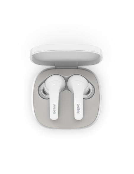 Słuchawki Bezprzewodowe Douszne Belkin Soundform Flow Noise Cancellation Earbuds Anc Bt5.2 Ipx5 White
