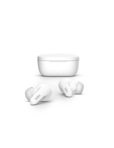 Słuchawki Bezprzewodowe Douszne Belkin Soundform Flow Noise Cancellation Earbuds Anc Bt5.2 Ipx5 White