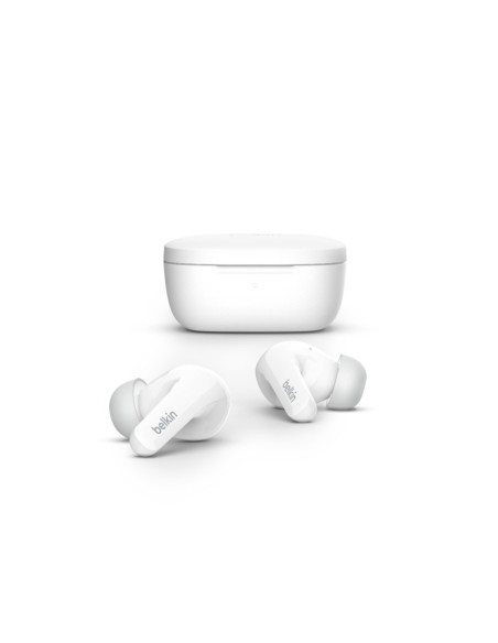 Słuchawki Bezprzewodowe Douszne Belkin Soundform Flow Noise Cancellation Earbuds Anc Bt5.2 Ipx5 White