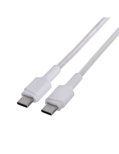 Green Cell Kabel Kabgc30W Gc Powerstream Usb-C - Usb-C 120Cm, Power Delivery 60W, Ultra Charge, Qc 3.0, Biały