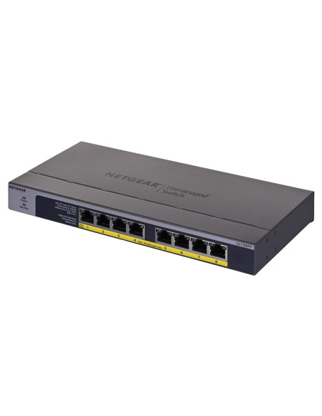 Switch Netgear Gs108Pp-100Eus 8P Poe 123W (Poe+: 8P) Unmanaged Gigabit