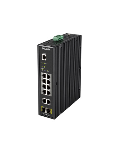D-Link Dis-200G-12Ps Łącza Sieciowe Zarządzany L2 Gigabit Ethernet (10/100/1000) Obsługa Poe Czarny